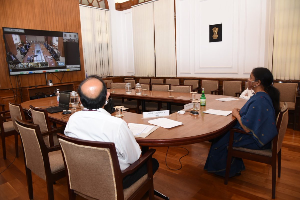 FinMinIndia's tweet photo. (1/2) Finance Minister Smt. @nsitharaman launches INR-USD Futures and Options contracts on the two International Exchanges, viz BSE’s India INX and NSE’s NSE-IFSC, at GIFT IFSC, Gandhinagar, Gujarat today through video conference.

@nsitharamanoffc @BSEIndia @NSEIndia @PIB_India https://t.co/gWSAmNKOn1