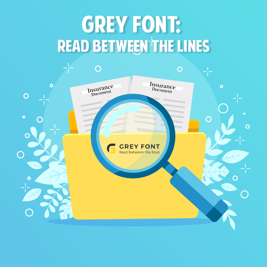 Grey_Font1's tweet photo. Ignorant #insurance purchase can lead to complications during stressful times. 
At Grey Font, we help you read into #insurancepolicy terms to help you purchase wisely. 

To know more about us and choose us as your #financialpartner, visit us on https://t.co/HWUTVHl48k https://t.co/z45BzqXfNn
