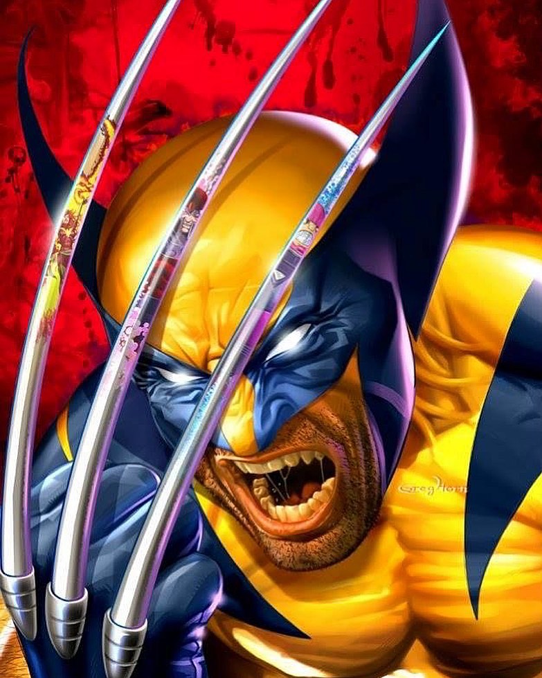 Fíjate en el impresionante detalle de este dibujo. ¿A quién eres capaz de ver en el reflejo de las garras de Lobezno? By: Greghornart #lobezno #logan #wolverine #xmen #xmencomics #xmenart