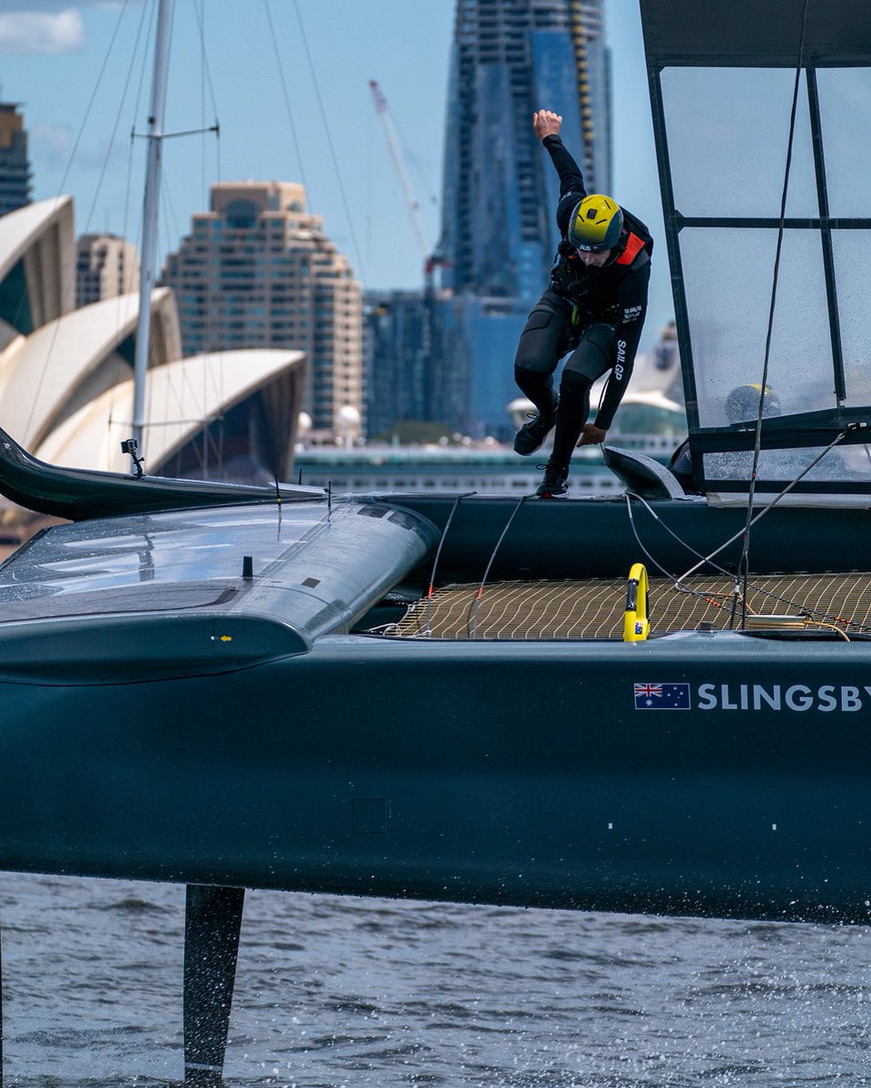 BondsFlyingRoos's tweet photo. Flying into the weekend like @kylelangford1 #seagullsofinstagram #sailingredefined #poweredbynature @SailGP https://t.co/bDQgohApb2