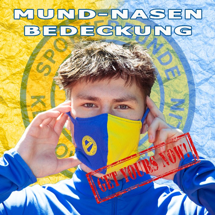 FuKladow's tweet photo. Seit einigen Tagen ist in vielen öffentlichen Bereichen das Tragen einer Mund-Nasen Bedeckung Pflicht.
Einer kleiner Beitrag, damit wir alle schnellstmöglich wieder zur „Normalität“ zurückkehren.
Nutze diese Möglichkeit und zeig, welcher Dein Verein ist. https://t.co/oqnsONrofm