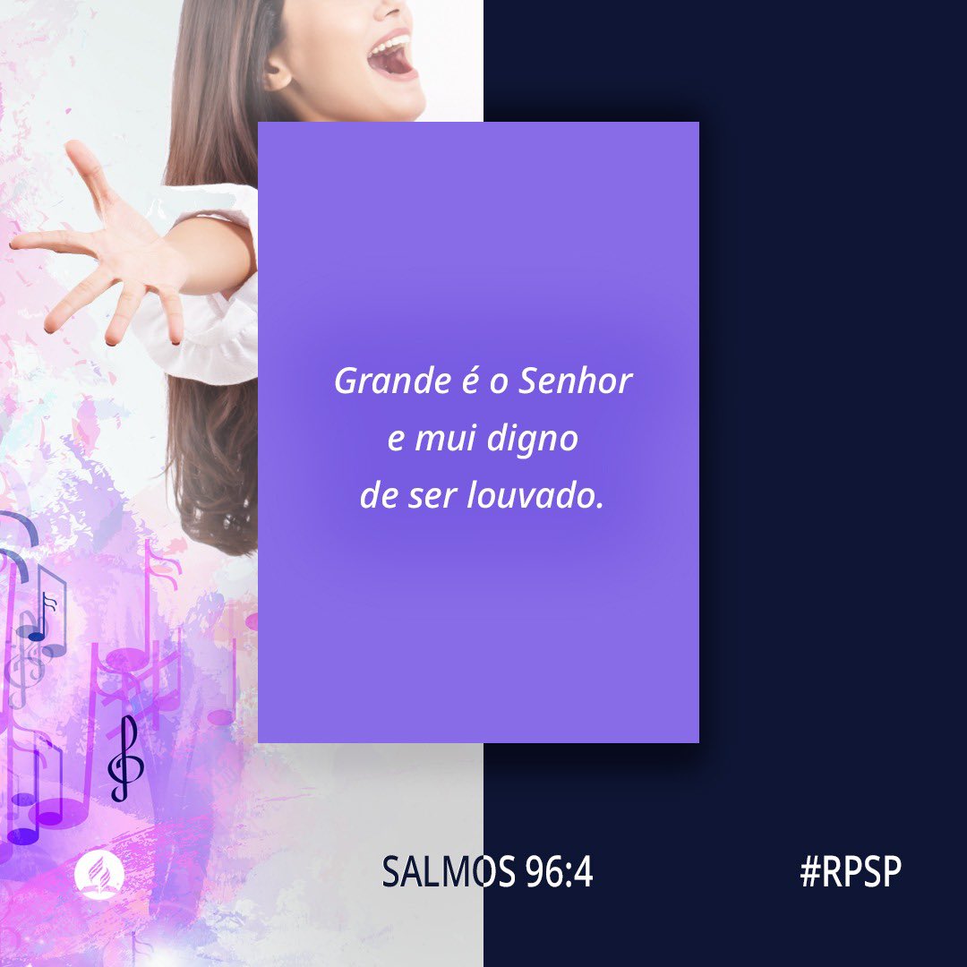 prdavifranca's tweet photo. #rpSp | Santidade, equidade e fidelidade são atributos do Senhor que é justo, e, por isso, "mui digno de ser louvado"! #UmaVozdeEsperança
#Sl96 #PrimeiroDeus #CRMissão https://t.co/UQklPTG5U0