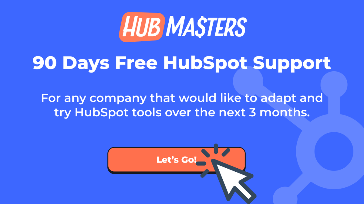 hubmastersnet's tweet image. Get 90 Days Free HubSpot Support and Strategy Planning with Hub Masters.
bit.ly/2yG2n6p
#hubspot #hubspotsupport #hubspotcrm #digitalbusiness