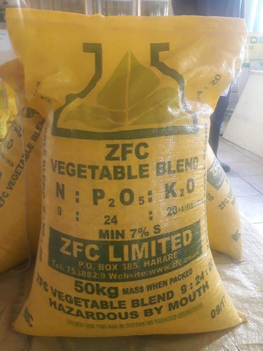 The King of Horticulture Basal Fertilizers is here.
ZFC Vegetable Blend 9.24.20 + 7%S +1%Zn+0.15%Bo
It meets Zinc and Boron requirements of most horticultural crops.
Product addresses nutritional aspects of crop production  at a lower cost and source of Potash is SOP
#ZFC