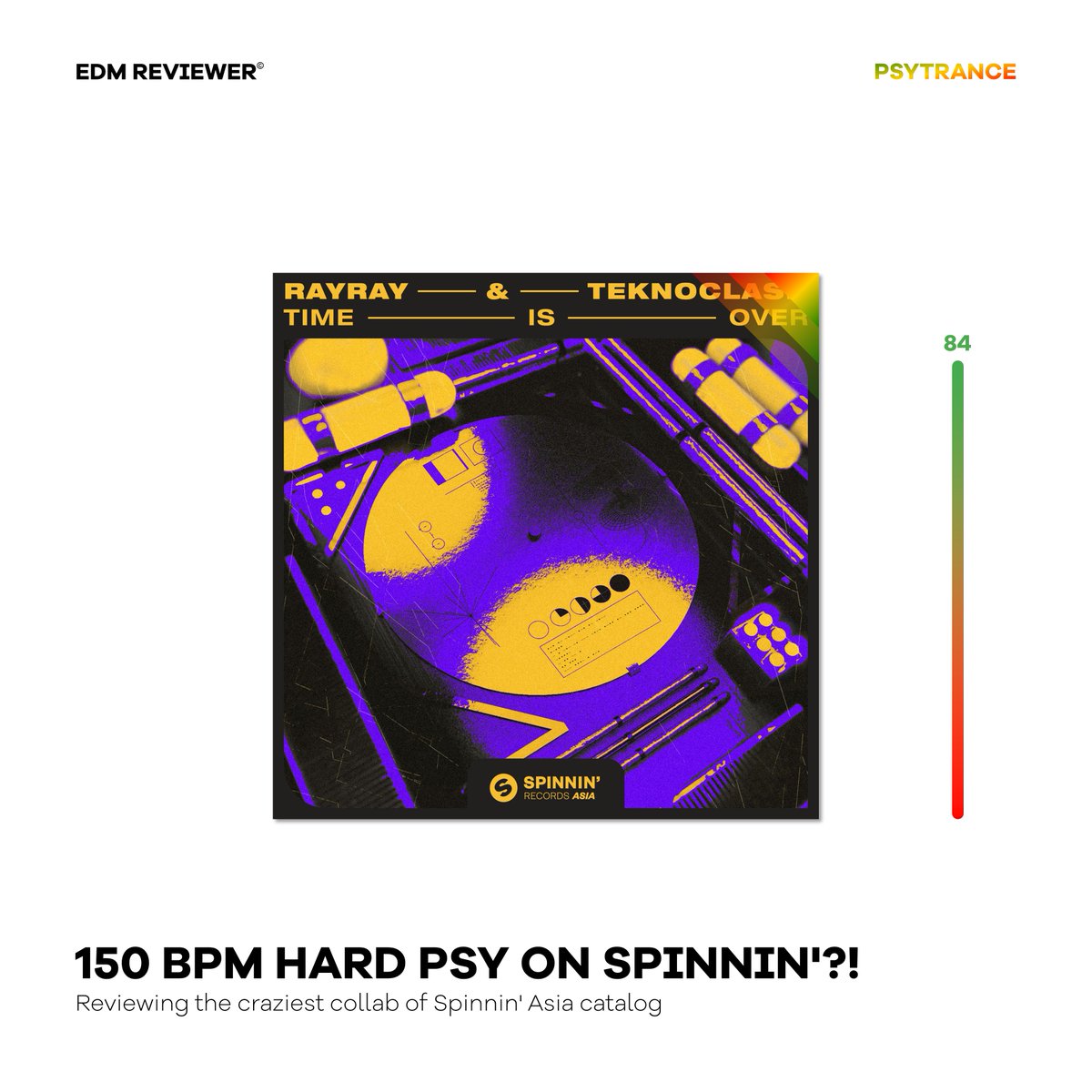 🕛 <a href="/DJRayRay_Taiwan/">R҉A҉L҉I҉E҉N҉I҉N҉J҉A҉</a> &amp; <a href="/teknoclash/">teknoclash</a> - Time Is Over
 
➡️ 84/100

• Brutal, hard-hitting composition
• Irreverent vocal, the signature of RayRay
• Unimaginable release that made me reevaluate Spinnin’ Asia

READ THE REVIEW HERE ⬇️
ow.ly/Hreq50zAB6V