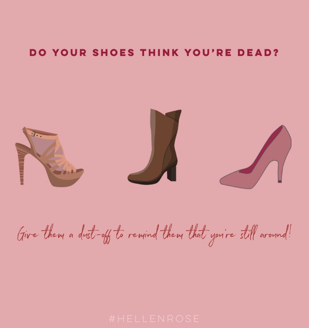 hellenrosesa's tweet photo. Do your shoes think you’re dead? You’ve probably been barefoot or in flip flops the entire lockdown period! Lol, give your babies a dust off if they’ve collected any!
#HellenRose #ForWomenByWomen https://t.co/V9MzRKvHoe
