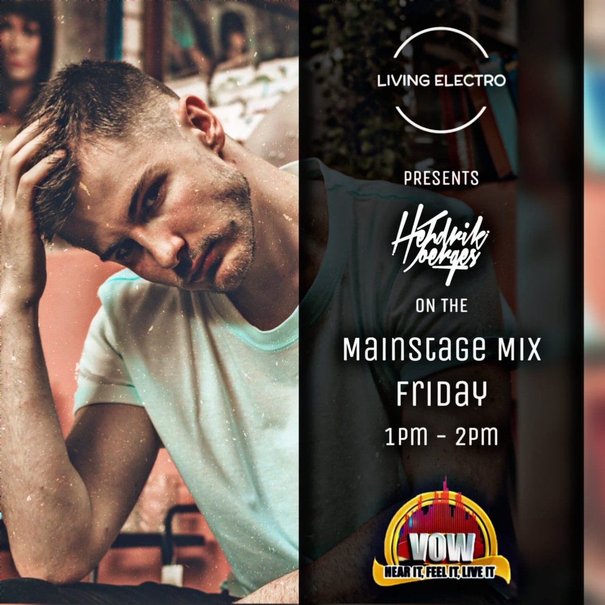 vow_881's tweet photo. Happy FriYAY !!!
Today on the #MainstageMix with @TroyRaju1. We welcome @Hendrik_Joerges to our Mainstage as he ushers you into the weekend from 1pm - 2pm.
Stream LIVE: https://t.co/dgKEzwjRSX https://t.co/VEP30dzmhN
