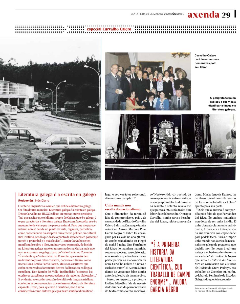 Editorial Galaxia Historia Da Literatura Galega Contemporanea De Ricardo Carvalho Calero E A Primeira Historia Da Literatura Cientifica Cun Traballo De Campo Enorme Afirma Garcia Negro En Nosdiario En Cuestion