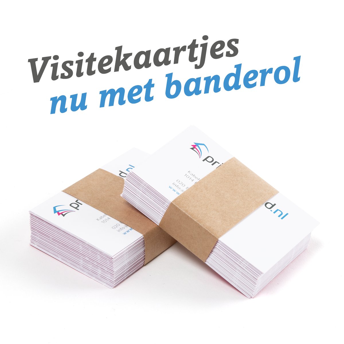printenbind's tweet photo. We proberen steeds minder plastic te gebruiken tijdens de productie. En dat begint al bij de kleinste dingen. Zo hebben we de elastiekjes bij visitekaartjes vervangen door banderol. Stevig, gemakkelijk en zonder plastic! https://t.co/OYnqHmueXv