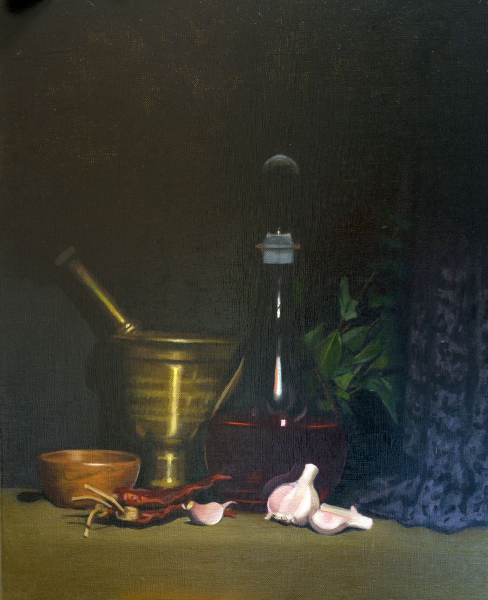 This wonderful still life is by #LARA tutor &amp; alumni @ben_laughton_smith. Ben left his career in law to pursue fine art and recently exhibited with the @royalinstituteofoilpainters Annual Exhibition at <a href="/mallgalleries/">mallgalleries</a>. #StillLife #LARAAlumni #RepresentationalArt #Realism