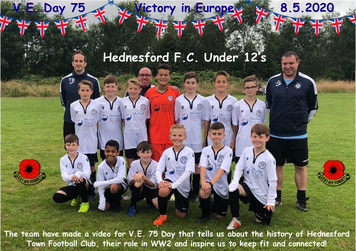 Hednesford Town U12’s have made a video for VE Day 75, it is a short piece that tells us about the history of the football club, their role in WW2 and inspire us to keep fit and connected. Lest We Forget! friendsofhednesfordpark.org.uk/hednesford-tow…