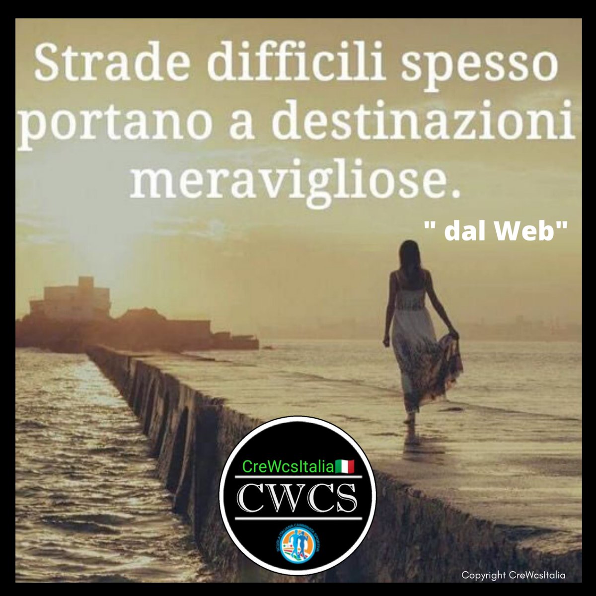 CreWItaliaCS's tweet photo. "#Strade difficili, spesso portano a destinazioni #Meravigliose"

#Aforisma dal Web https://t.co/reEdfv8Sz9