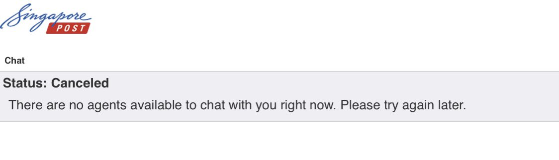 AndreSostar's tweet photo. Just waited over 30mins to talk to the @SingPostCusCare agent and then that... well done https://t.co/BPgnNrDelr