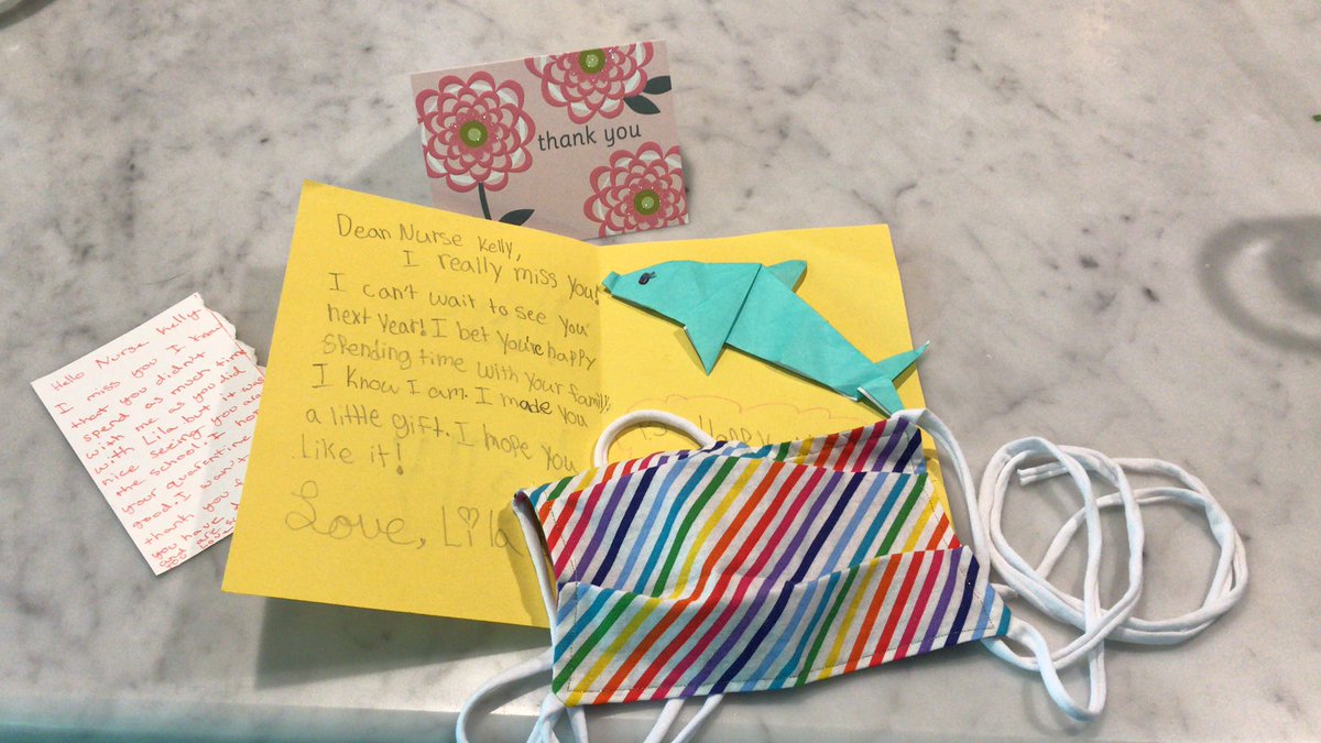 Thank you to some special <a href="/SMSD_Corinth/">Corinth Dragons</a> Dragons for my curbside notes and handmade mask! It is a great day to be a nurse and a dragon!