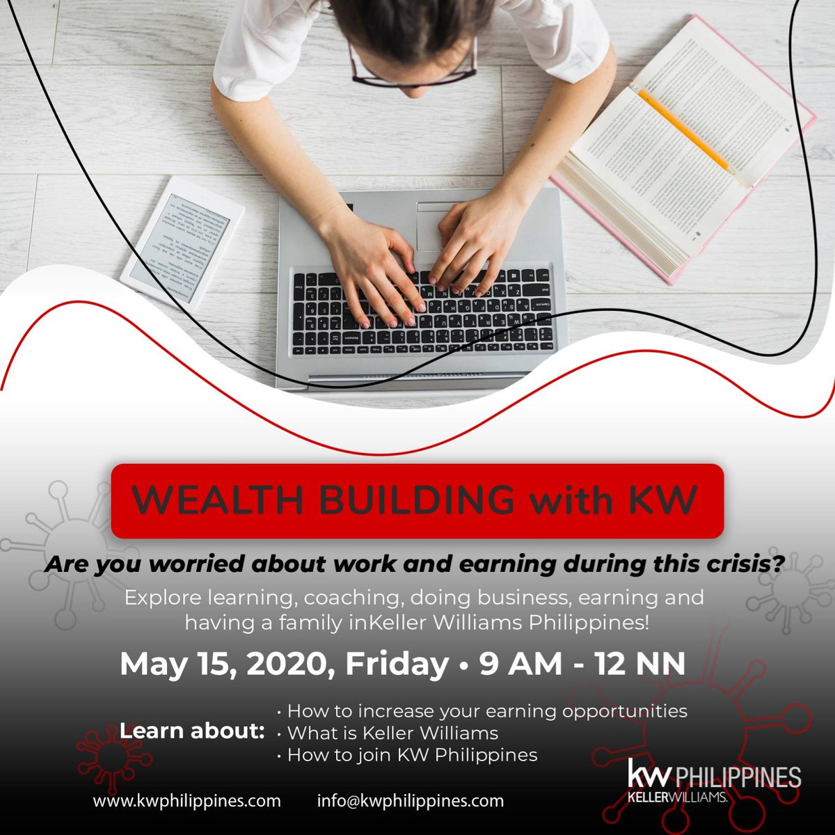 kw_philippines's tweet photo. Build Wealth Without Limits!

Keller Williams Philippines is committed to consistently delivering a world-class training. Join us to know how to create an environment sure to foster profitability and productivity.

To know more, see us on May 15!
Register: https://t.co/vVQN5slE80 https://t.co/RoziCEbAnh