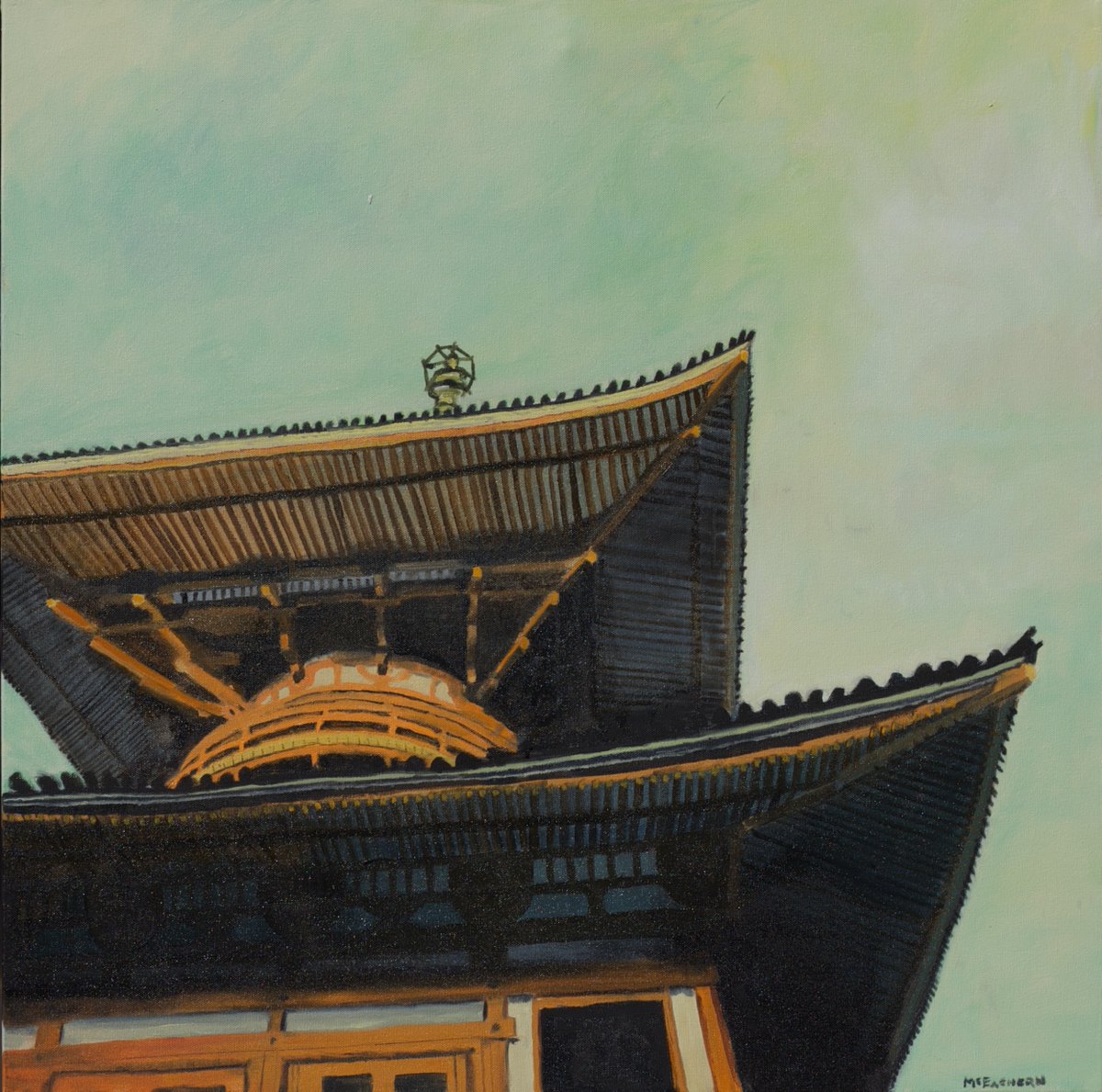 RickMcEachern2's tweet photo. Koyasan Sunset / 30” X 30” / oil on canvas #rickyartist #japan #koyasan #chicagoartist https://t.co/ON6Huz9rCt