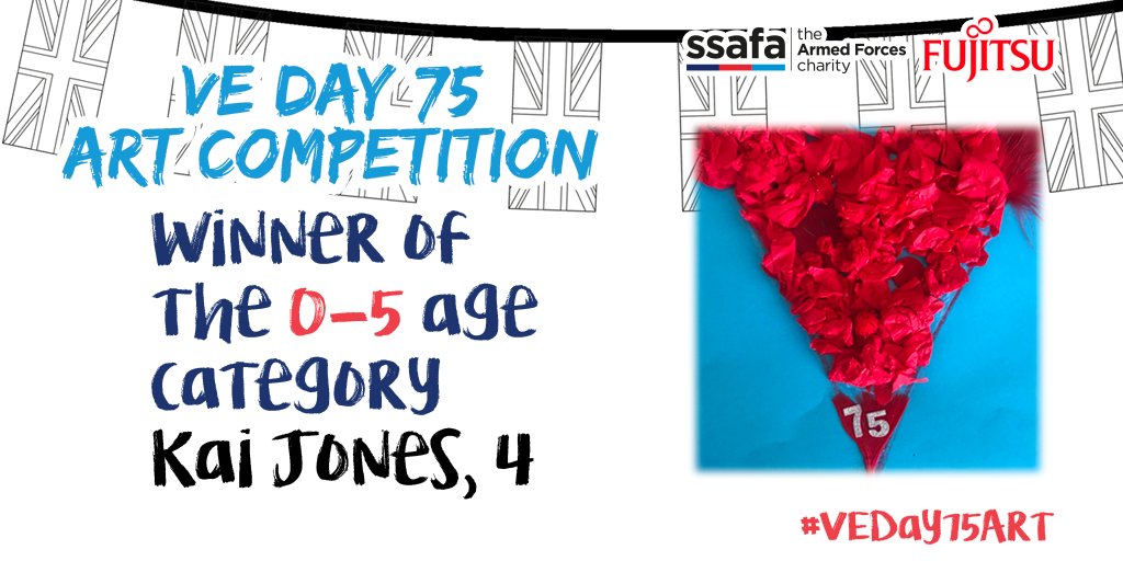 Fujitsu_Defence's tweet photo. We’re thrilled to announce the winners of our #VEDay75Art Competition with @SSAFA. Thank you to all who contributed and donated. We stand together in celebrating our Armed Forces for #VEDay75. #InThisTogether https://t.co/zNbavPoIx7 https://t.co/eqdzrx2zWM