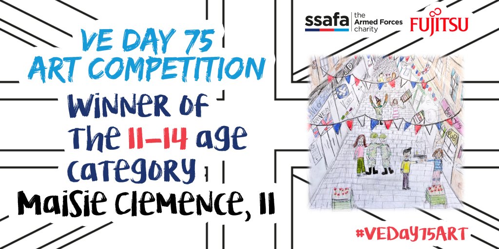 Fujitsu_Defence's tweet photo. We’re thrilled to announce the winners of our #VEDay75Art Competition with @SSAFA. Thank you to all who contributed and donated. We stand together in celebrating our Armed Forces for #VEDay75. #InThisTogether https://t.co/zNbavPoIx7 https://t.co/eqdzrx2zWM