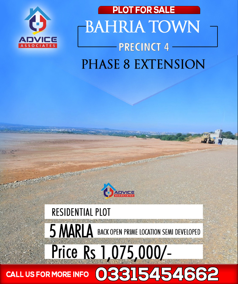 AdviceAssociate's tweet photo. 5 Marla Residential Plot for Sale in Bahria Town Phase 8 Extension | Advice Associates #bahriatown #bahriatownphase8 #5marlaplotforsale #5marla #realestate #adviceassociates #bahriatownadviceassociayes #bahria_town_phase_8_extension_development_work #bahria_town_rawalpindi_phase8 https://t.co/td2Aest353