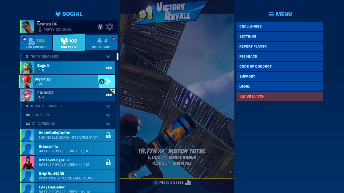 Stahtistics_'s tweet photo. #Fortnite #XboxShare My boy @Glytchh with the 20 kill dub yesssssiiiirrrr https://t.co/LTqqaxTtmi