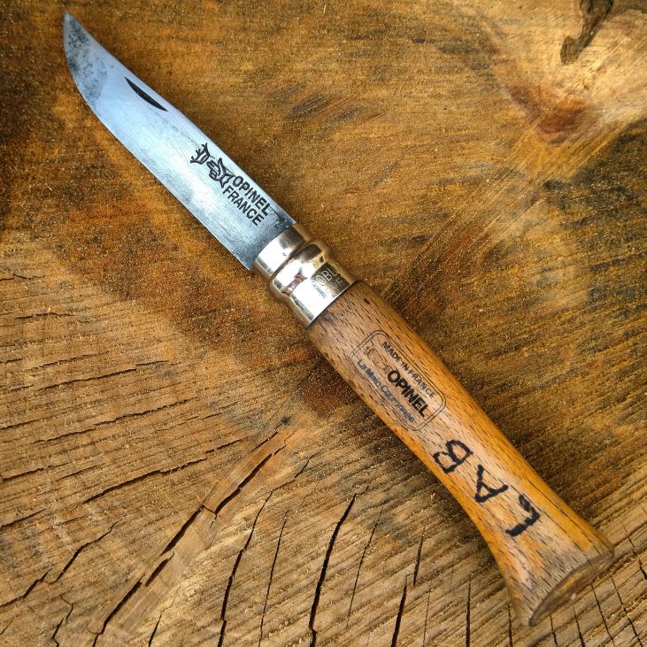 SonofSteve's tweet photo. @FilMcIntyre My @Opinel No.8 (Carbon Steel). Thirty years old and still going strong. https://t.co/laJzJjxaen