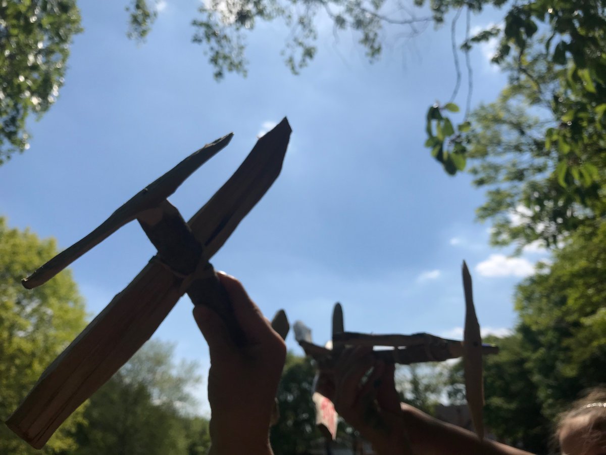 BigHatBushcamp's tweet photo. Happy VE Day, everybody. Here's the squadron of Spitfires ready for the fly-by, courtesy of the kids still at school in Bagshot. https://t.co/mcK3FNLtat