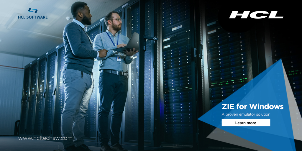 HCLSoftware's tweet photo. #HCLZIE for Windows is the best choice for #mainframe customers &amp; aids to cut cost, reduce risk &amp; lessen disruptions. Learn more: https://t.co/OlBPcGqHS9 #HCLSoftware #CodeForSuccess https://t.co/I12QqoVmAh