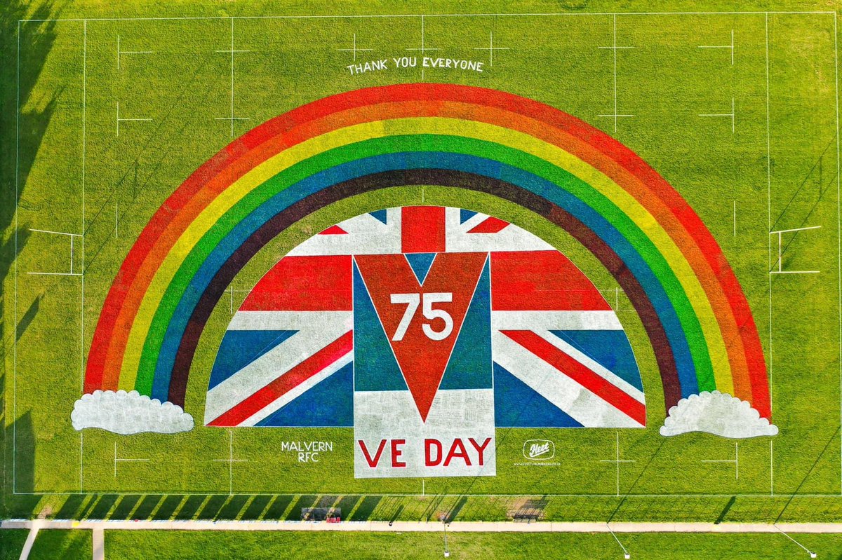 morganmotor's tweet photo. A beautiful way to mark #VEDay75 and thank all of the wonderful key workers for their incredible hard work. 

Well done to our neighbours and friends @FleetLM &amp; @MalvernRugby for doing this. Can you spot the Morgan factory? 🇬🇧 #VEDay #VEDay2020 (📸 Callum Jacob) https://t.co/LDP9mgniMv