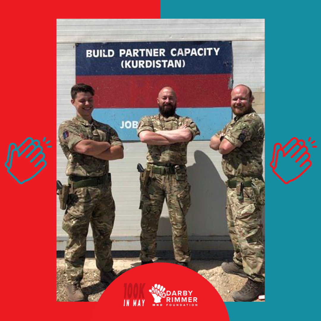 DarbyRimmerMND's tweet photo. A big thank you to the @RoyalAirForce Tactical Communications Wing, serving in Iraq and also part of Team #100KInMay, helping us to #AttackMND 💪 https://t.co/s3o0RMLxGB