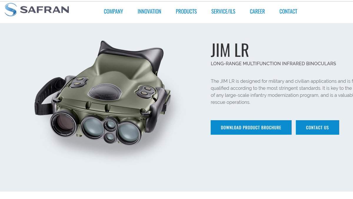 Swiss-made Safran Vectronix JIM LR multifunction infrared binoculars, which can be integrated into a variety of systems including GPS receivers. 4/