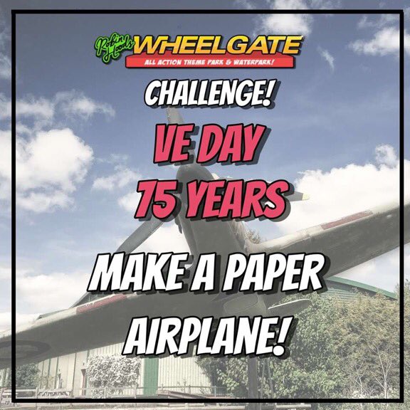 wheelgatepark's tweet photo. 💂‍♂️To celebrate VE Day 75 years we have a challenge for all the family!

👉Design and make a Paper Airplane and then share the video/photo of it flying with us below!

##VEDay #staysafe and celebrate #athome#VEDay75 #StayAtHome 
#bankholiday #FridayThoughts #challenge #familytime https://t.co/9PMes7UP0Z