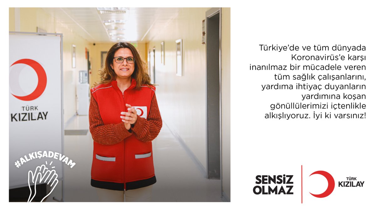 Salgının ilk gününden bu yana toplum sağlığı için en önde canla başla çalışan gönüllülerimizi ve sağlık çalışanlarını yürekten kutluyoruz! #AlkışaDevam