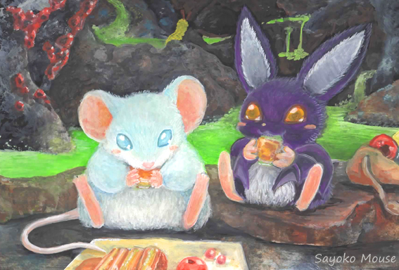 鼠345 洞窟ランチ 仲良くお昼休憩中のねずみイラスト ねずみ ネズミ 鼠 Mouse イラスト 水彩 鼠345 洞窟ランチ 仲良くお昼休憩中のねずみイラスト ねずみ ネズミ 鼠 Mouse イラスト 水彩