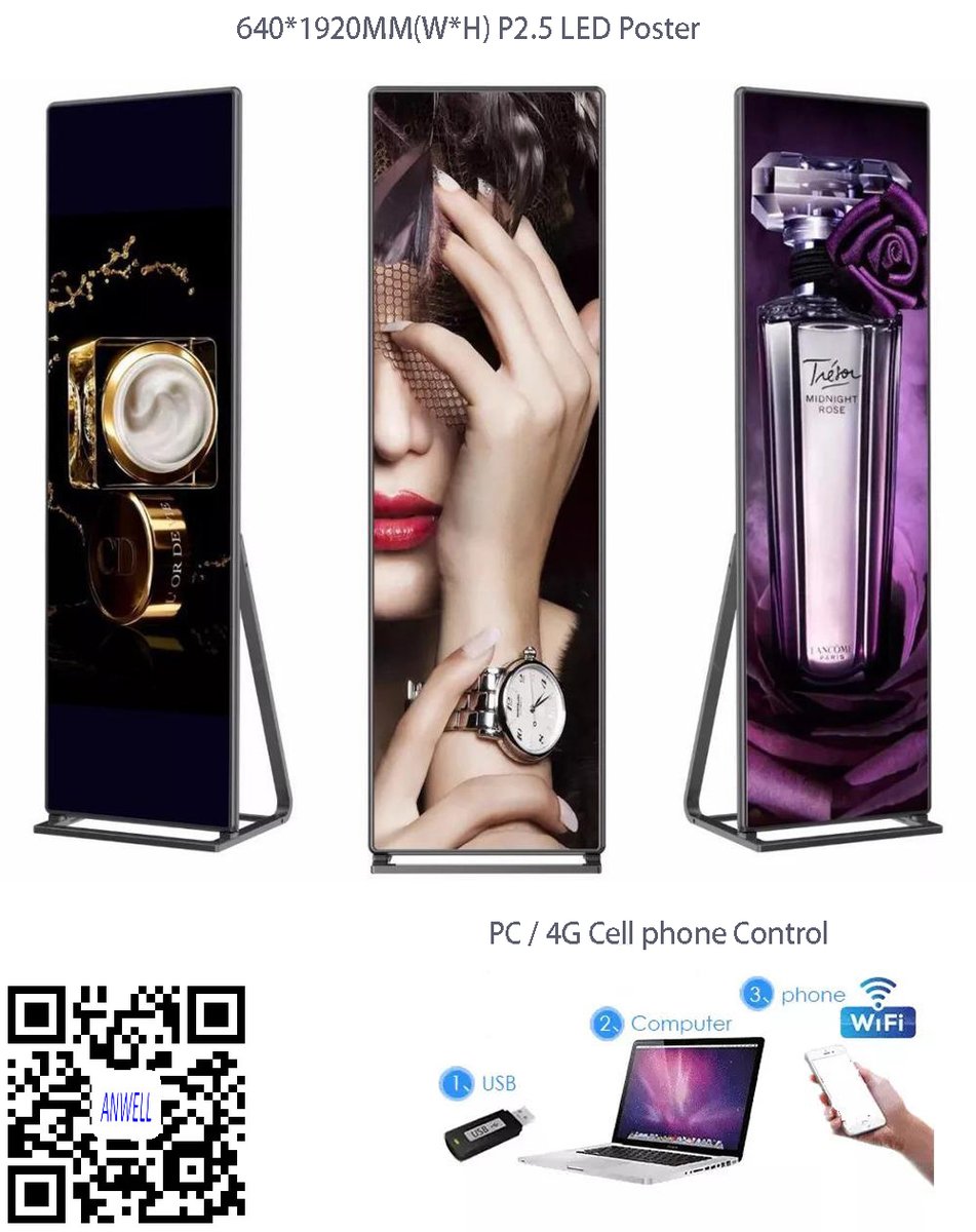 IndustryAnwell's tweet image. P2.5 mirror LED advertising signage
Factory price indoor full color P2.5 led poster, 640x1920mm high quality P2.5 led screen suitable for indoor advertising.

#mirrowledscreen #posterleddisplay #ledaddisplay #portableledposter #standledscreen #leddigitalsignage #ledvideowall