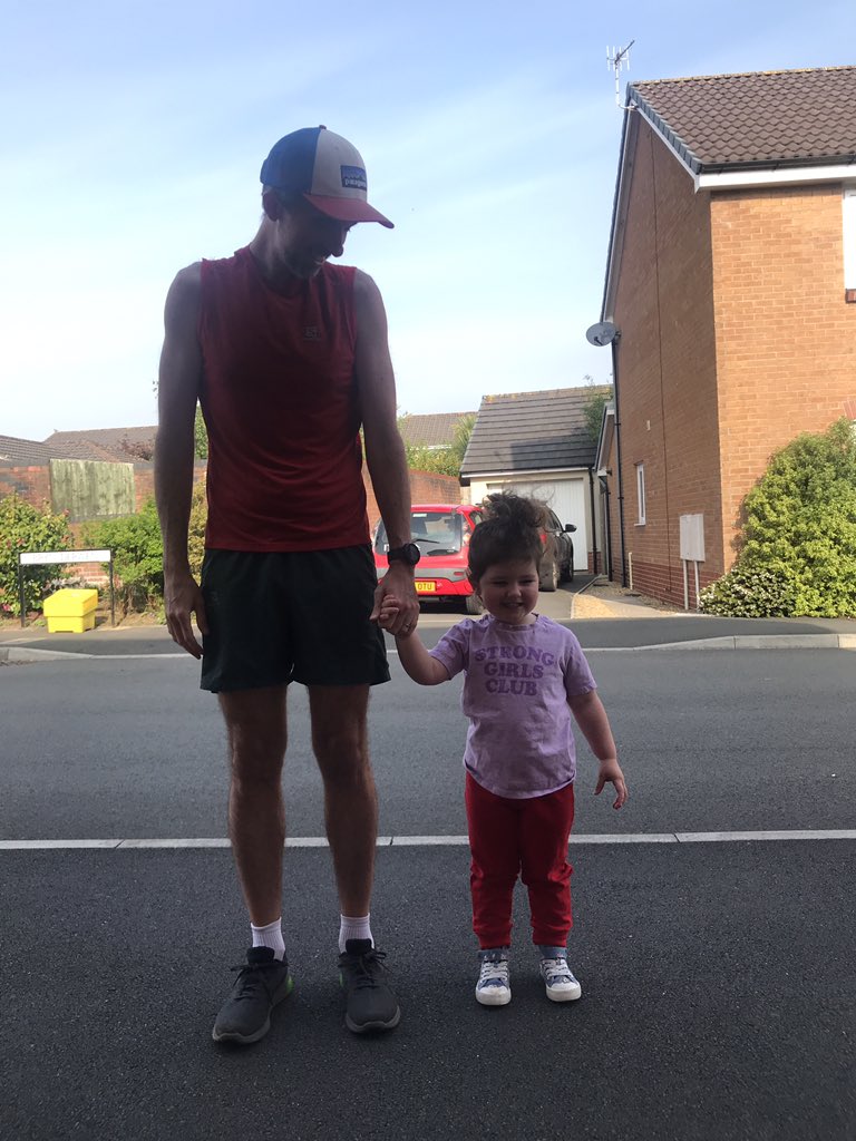edwardc26's tweet photo. Proud dad moment this morning when my two year old asked if she could go running with me. It was so cute and the best quarter of a mile I have run. Watch out @WelshAthletics a future athlete is on its way 😉😂 @dads_running @runr_uk @VeganRunnersUK https://t.co/QziYamBdNa