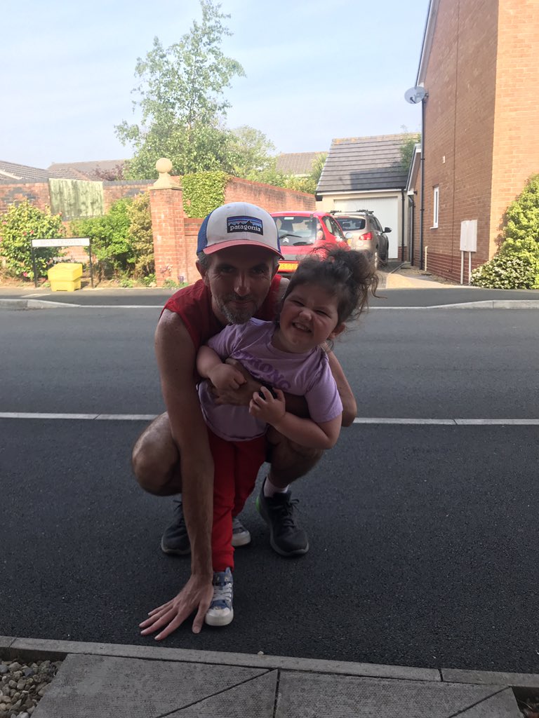 edwardc26's tweet photo. Proud dad moment this morning when my two year old asked if she could go running with me. It was so cute and the best quarter of a mile I have run. Watch out @WelshAthletics a future athlete is on its way 😉😂 @dads_running @runr_uk @VeganRunnersUK https://t.co/QziYamBdNa