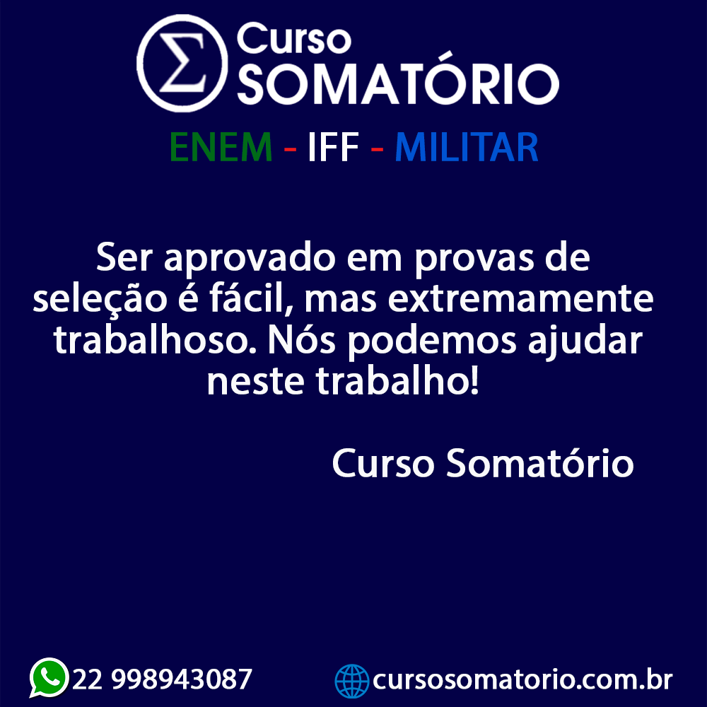CursoSomatorio's tweet photo. Ser aprovado em provas de seleção é fácil, mas extremamente trabalhoso. Nós podemos ajudar neste trabalho!Curso Somatório

#cursosomatorio #prevestibular #preiff #premilitar #enem #cursinho https://t.co/mw1eJEgtDS