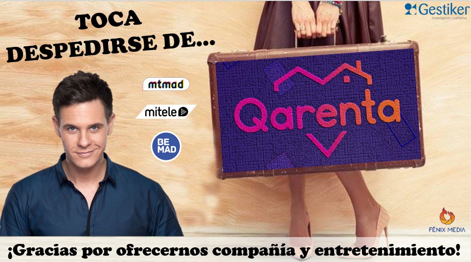 GESTIKER's tweet photo. #Televisión #DespedidasTV #Qarenta

Hoy toca despedirnos de @QarentaConcurso , el formato presentado por @ChristianG_7 que NACIÓ CON EL GRAN PROPÓSITO DE ACOMPAÑAR Y AMENIZAR ESTAS DURAS SEMANAS de confinamiento.

¡Objetivo cumplido!

¡Un Millón de gracias y HASTA PRONTO! https://t.co/2RnP4tIACD