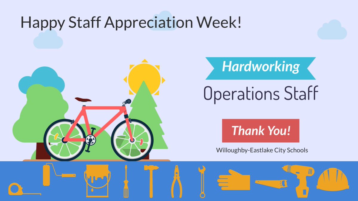 Our operations staff, including custodians, plant supervisors, mechanics, and all maintenance staff always lend a helping hand and we appreciate them! Happy Staff Appreciation Week!! <a href="/WESchools/">Willoughby-Eastlake City Schools</a> @Thompson_WESsup