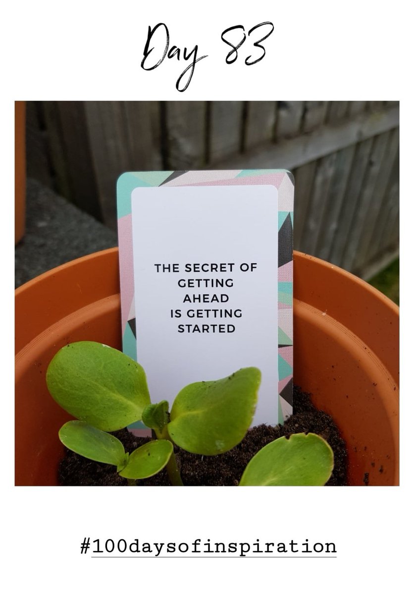 JLBleakley's tweet photo. Day 83: The secret of getting ahead is getting started. #100daysofinspiration https://t.co/adrcK8dFmX