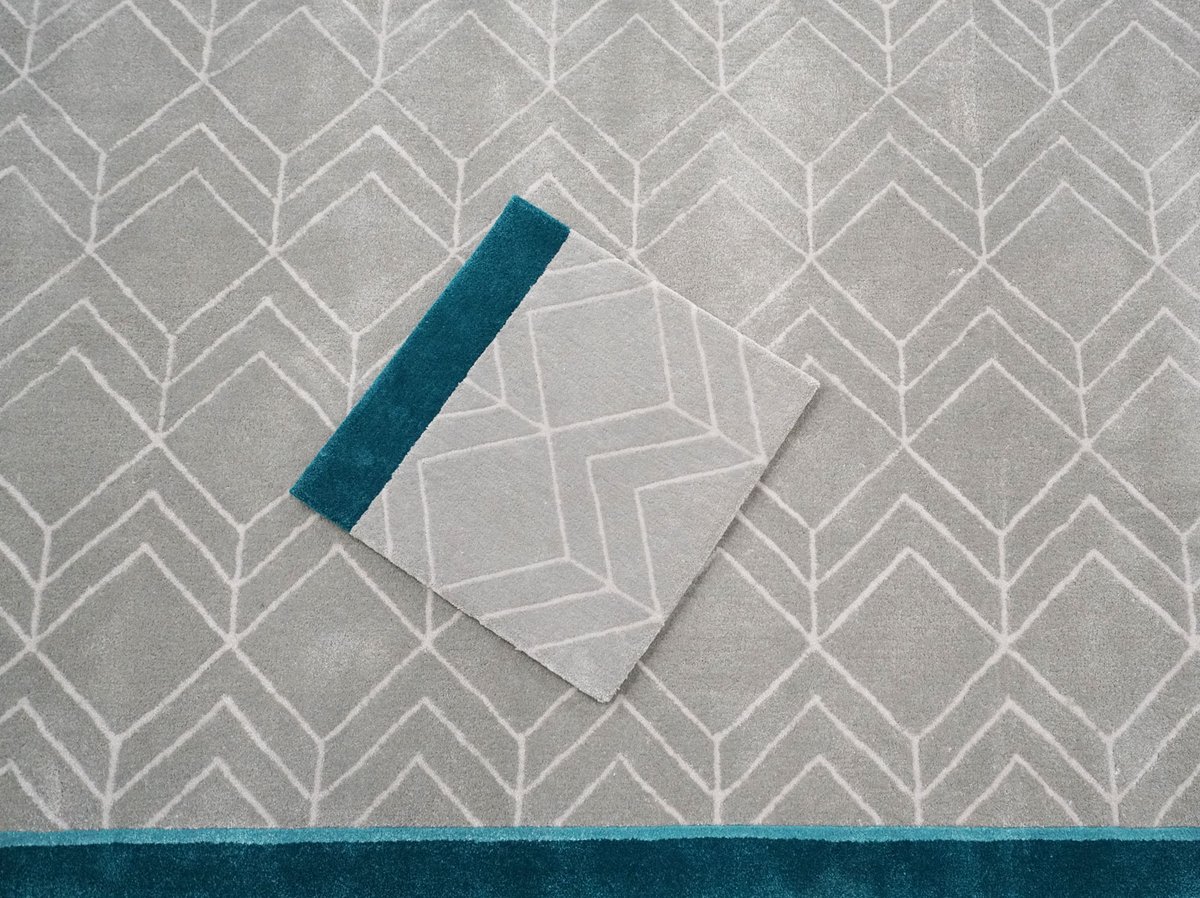 We always recommend a strike-off before production. This is important for the client to check the design and colors will be the best solution for their space! 
#design #teal #nzwool #silk #bespoke #interiordesign #StayHome