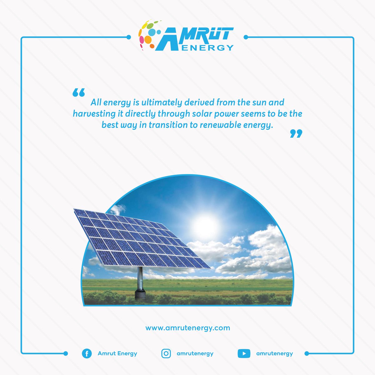 AmrutInfo's tweet photo. #solar #solarpanel #solarenergy #harvest #simple #renewableenergy #renewablesources #sun #solarpower #easy #source #solarefficient #being #solarbeing #greenenergy #climatechange #ecofriendly #amrutenergy #amrutpump #amrutlights #amrutsolar https://t.co/L7zL5cc65V