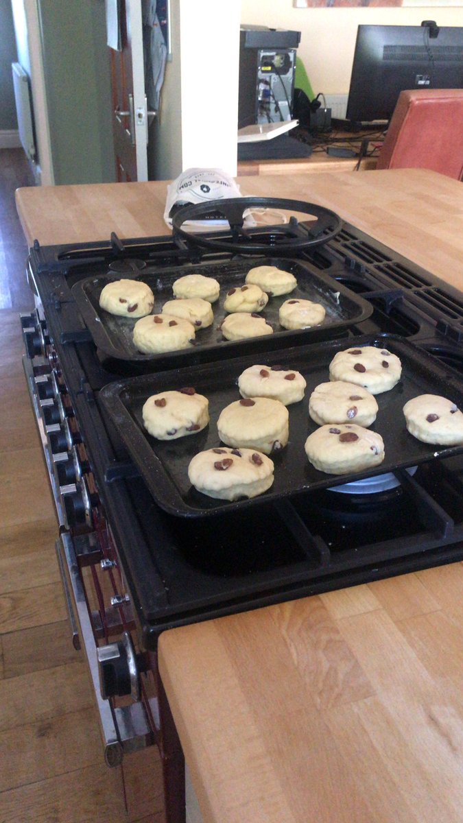 Sarahnrc's tweet photo. @St_Marys_Osb Baking scones for our VE celebrations! https://t.co/2Tw1BJt2aE