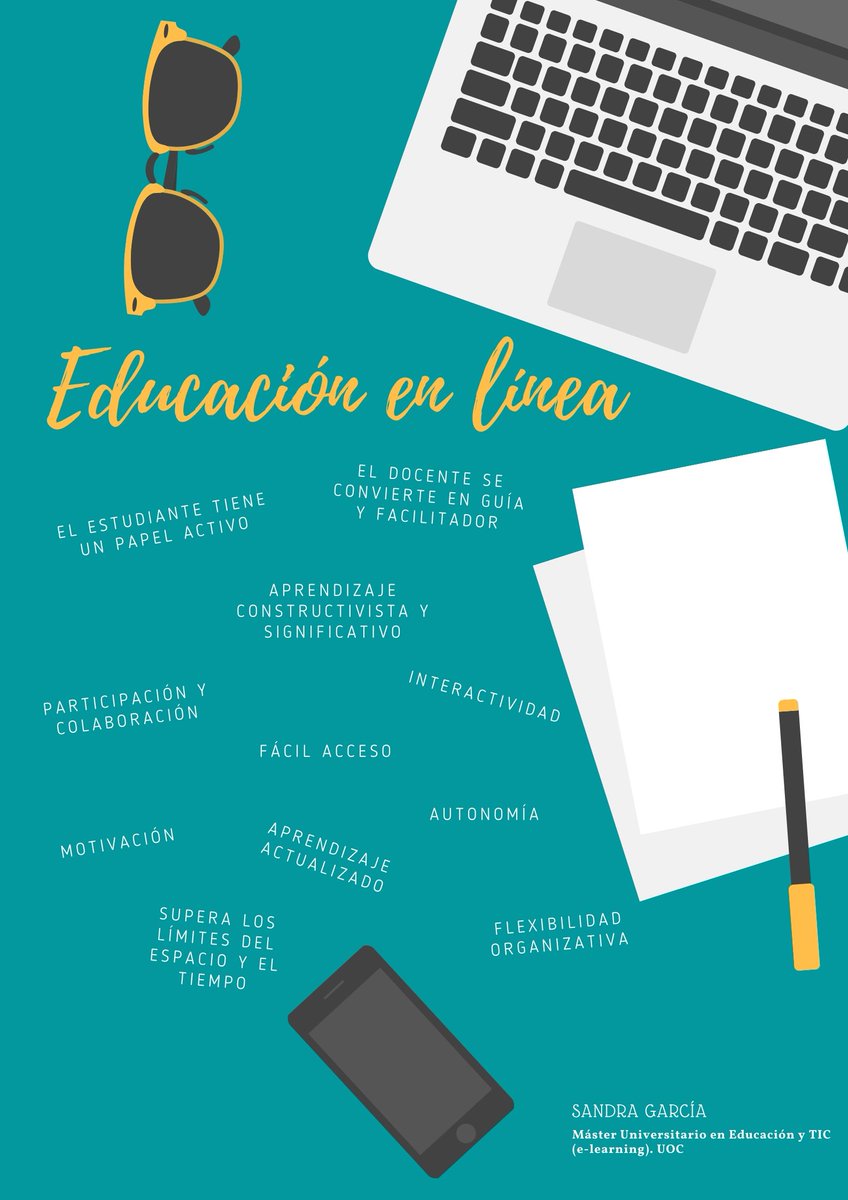 SandraGarbla's tweet photo. A pesar de los riesgos de la educación en línea como el aislamiento o los problemas técnicos, también nos ofrece numerosos beneficios como la ubicuidad, la colaboración , la motivación del alumnado o el aprendizaje significativo. #MasterTICAula2PEC32020Semestre2 https://t.co/vZyOs6cky0