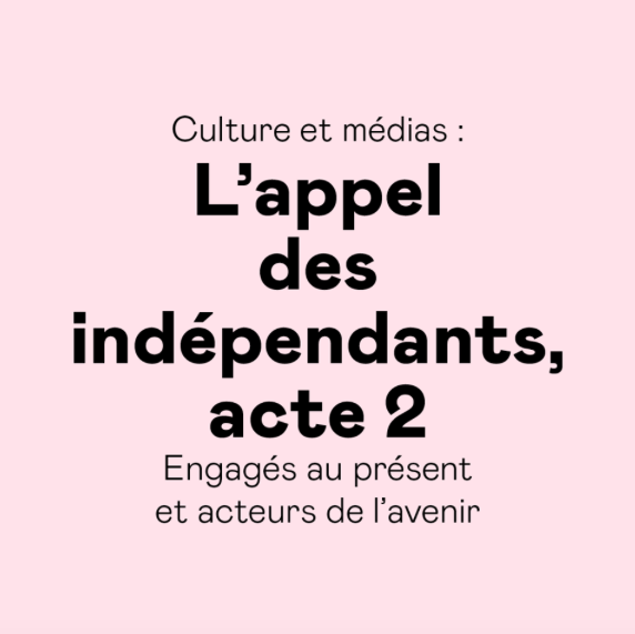 Avec <a href="/ForetElectrique/">La Forêt Électrique</a>, on s'associe à 465 structures culturelles &amp; média pour signer L'appel des indépendants. Une série de rencontres vont avoir lieu ces prochains mois pour "inventer une politique culturelle pour demain". Pour lire et signer l'appel : appeldesindependants.fr ✊