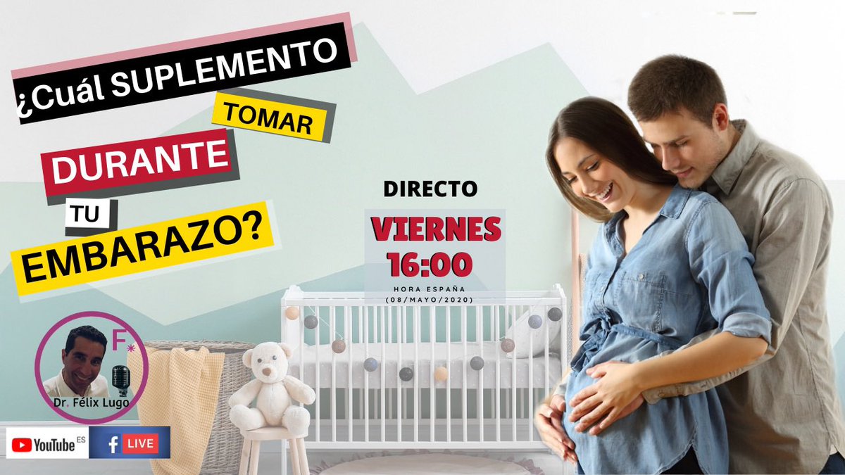 Drfelixlugo's tweet photo. En el #embarazo  hay un aumento de las necesidades tanto por parte tuya como la de tu bebé.

🎥 En esté directo de HOY VIERNES 08.05.2020 16:00 (ESPAÑA) 👨🏻‍💻
Si deseas que te recuerde 10 minutos antes de la emisión haz click  aquí  👉 https://t.co/YpNkca8CU7
Responderé tus dudas😊 https://t.co/Ij1ICEyP3r