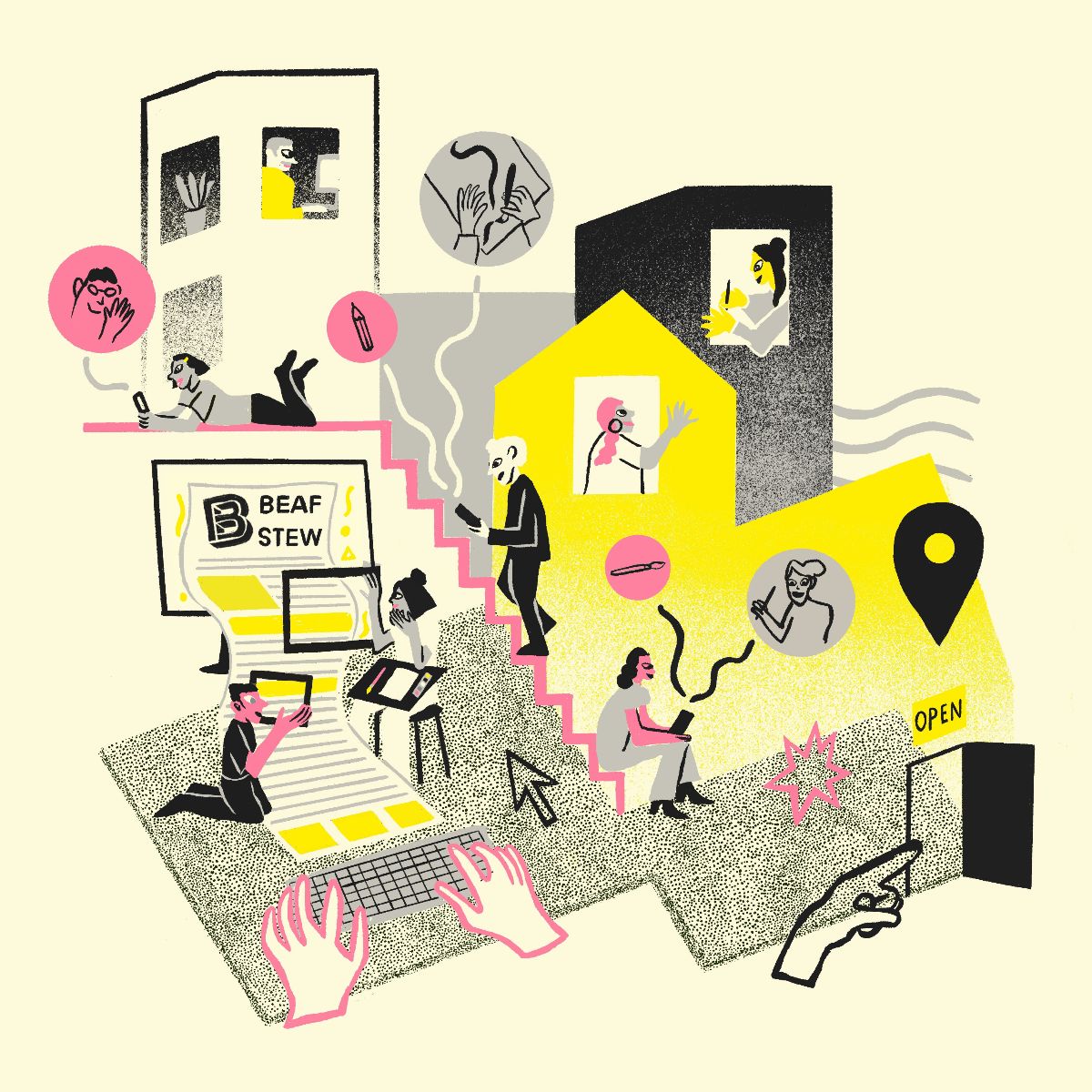 BEAF Stew: You can't keep BEAF down in lockdown - here's what we've been up to supporting artists and our local community during #lockdown - mailchi.mp/9462792fca35/b… Illustration by @bridiechesseman