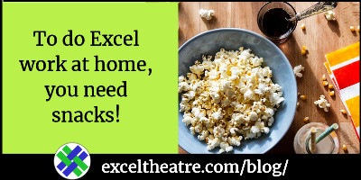 contextures's tweet image. Can you do Excel work at home without snacks? See what people said about #Excel this week #ExcelTweetsRoundup #excelfun
exceltheatre.com/blog/archives/…