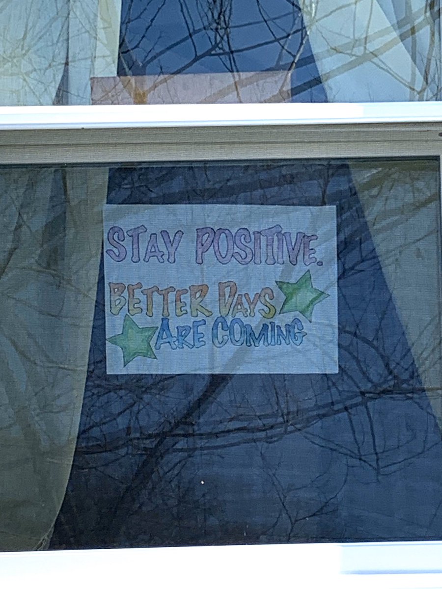 MrsThomasey's tweet photo. The Positivity Project!!!
This week in 7th Grade Art, students created signs with uplifting messages to hang in the windows of their homes. Be sure to look for their signs while driving around town!
Remember to STAY POSITIVE! 
#k12 #artathome #arteducation #artclass https://t.co/iW8txqv3bp
