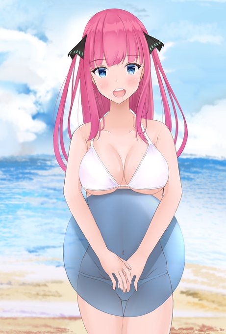 NasaさんがTwitterに投稿した中野二乃(五等分の花嫁)のイラスト。
